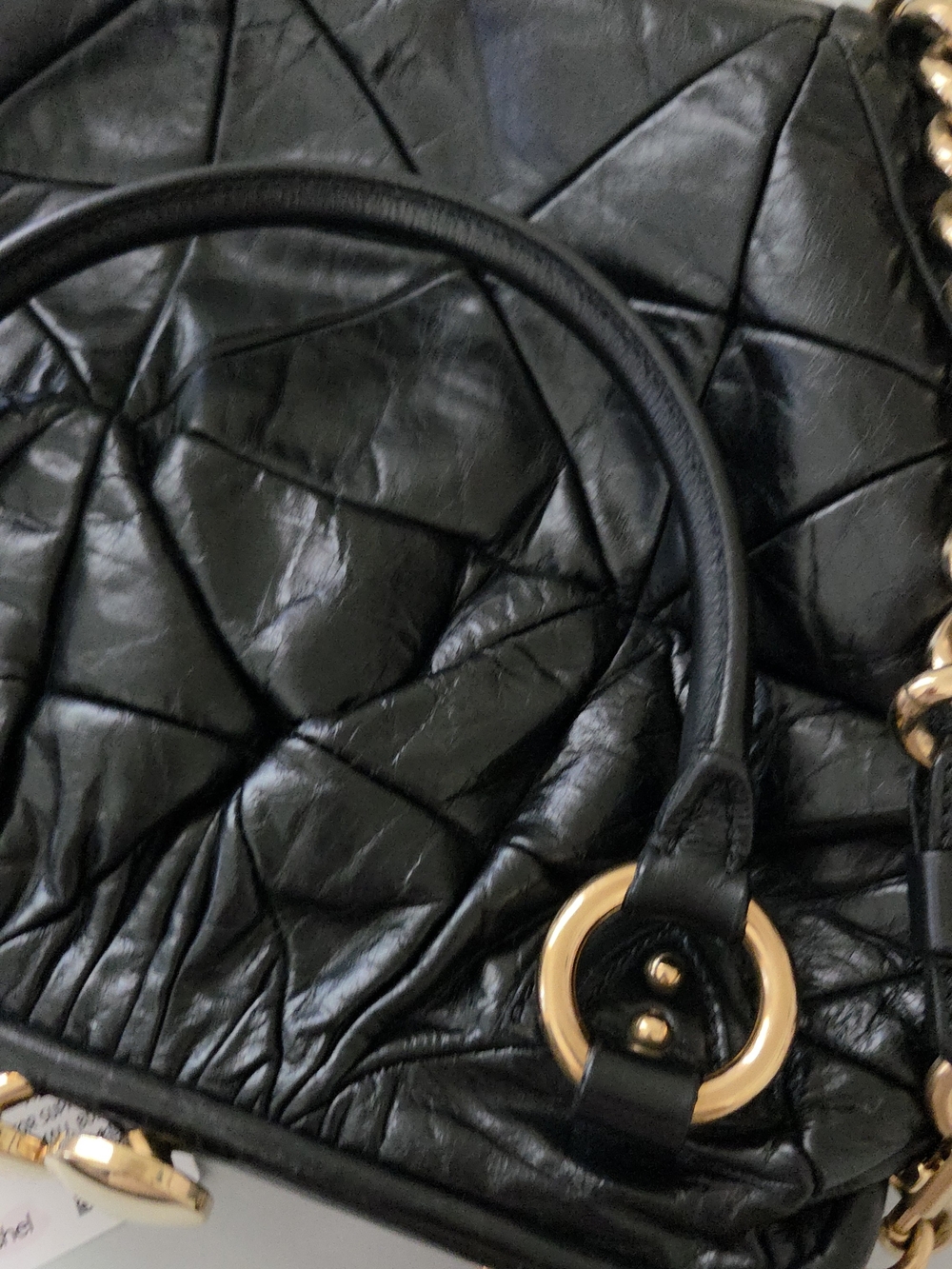 Marc Jacobs Collection Patchwork Stam Bag Quilted Black Leather Shoulder Bag - Picture 13 of 15